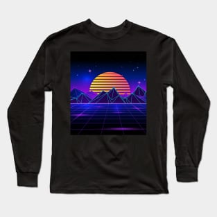 Dazzling Sunset Synthwave Long Sleeve T-Shirt